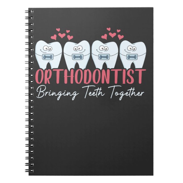 Carnet Orthodontiste Rassembler les dents de jolies brass (Devant)