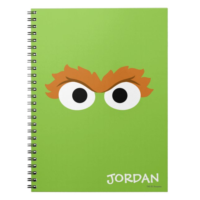 Carnet Oscar the Grouch Big Face | Ajouter Votre Nom (Devant)