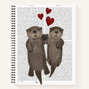 Carnet Otters tenant les mains