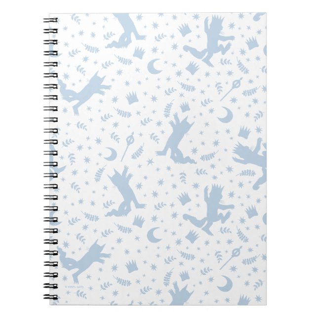 Carnet Où les choses sauvages Blue Floral (Devant)