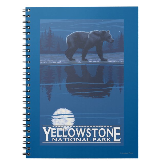 Carnet Ours au clair de lune - Parc national de Yellowsto (Devant)