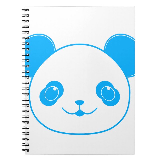Carnet Ours bleu Kawaii Panda (Devant)