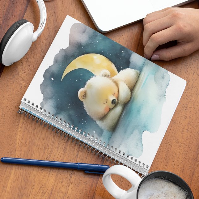 Carnet Ours de couchage (Watercolor Sleeping Bear)