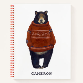 Carnet Ours de Sweer Red Reindeer | Ajouter Votre Nom