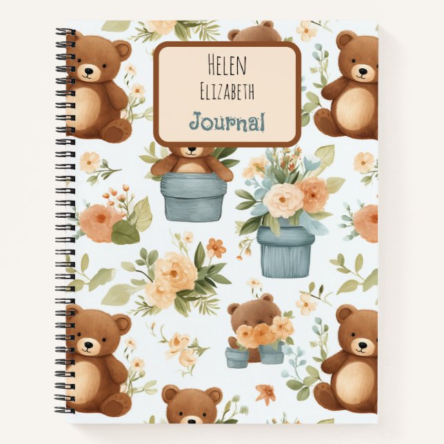 Carnet Ours en peluche mignon (Devant)