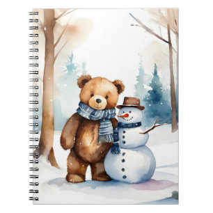 Carnet Ours En Teddy Avec Snowman