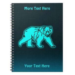 Carnet Ours kodiak bleu