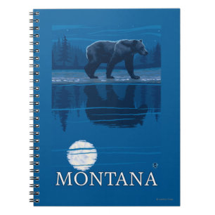 Carnet Ours marchant dans le Vintage voyage de clair de