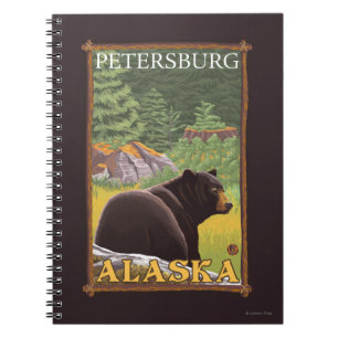 Carnet Ours noir dans la forêt - Pétersbourg, Alaska