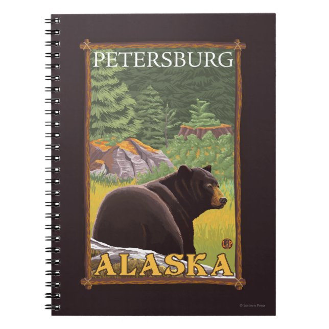 Carnet Ours noir en forêt - Petersburg, Alaska (Devant)