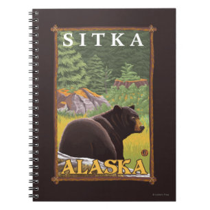 Carnet Ours noir en forêt - Sitka, Alaska