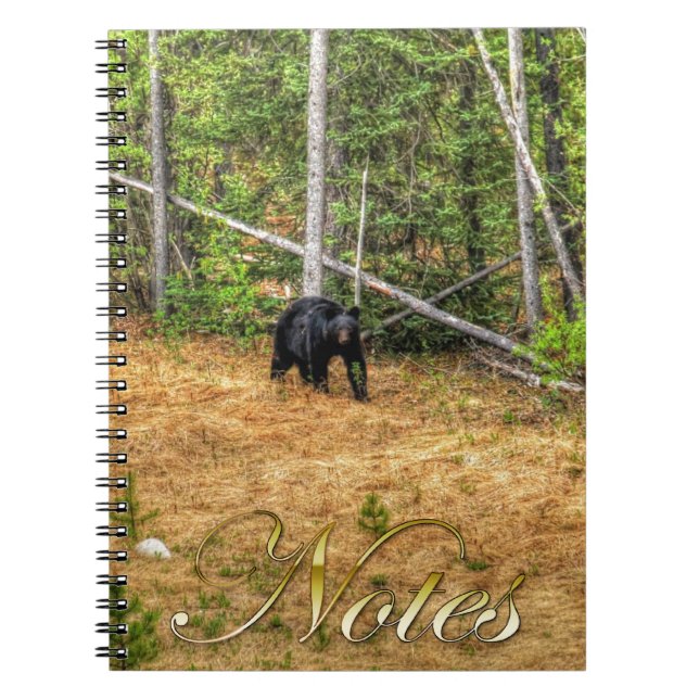 Carnet Ours Noir Sauvage & Yukon Forest Photo Art (Devant)