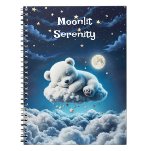 Carnet Ours nuages dormir lune rêve animal