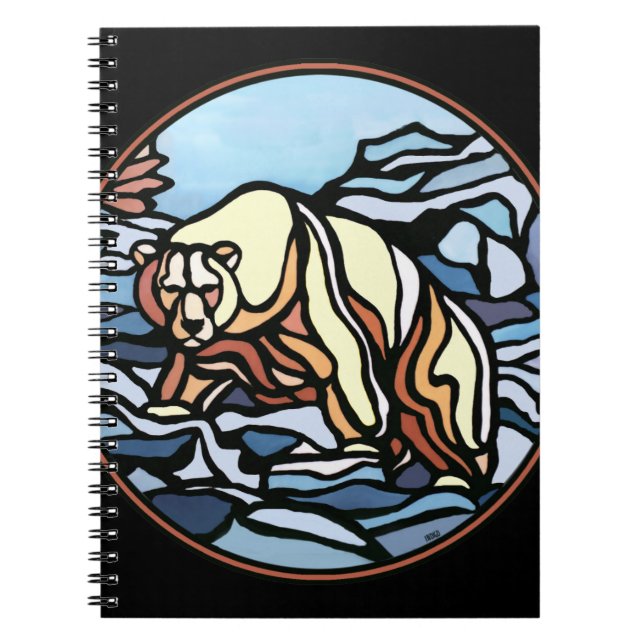 Carnet Ours Polaire Art autochtone Ours Carnet Art (Devant)