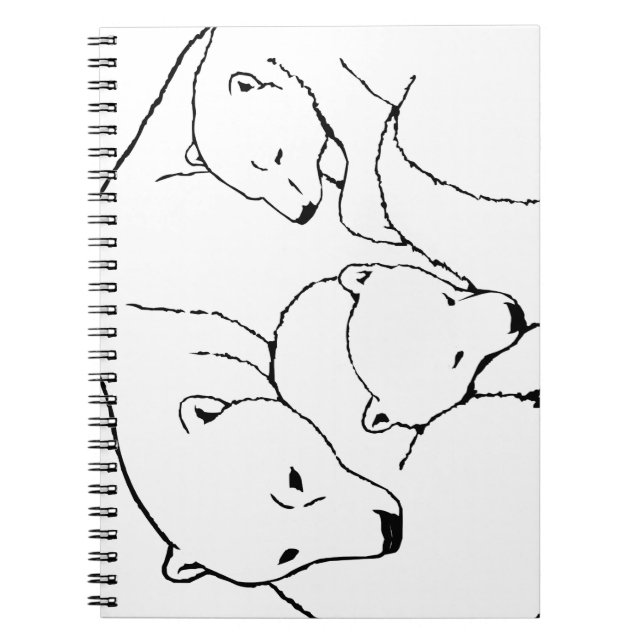 Carnet Ours Polaire Jumeaux Ours Carnet Art (Devant)