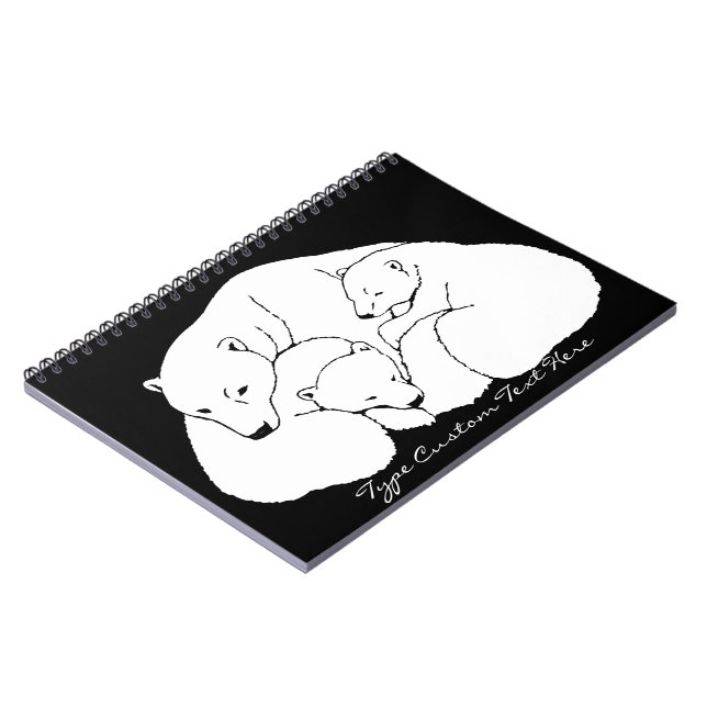Carnet Ours Polaire Livre d'Art Ours Personnalisé (Côté gauche)