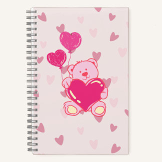 CARNET OURS ROSE