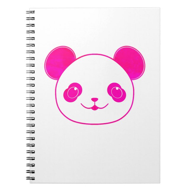 Carnet Ours rose Kawaii Panda (Devant)