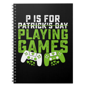 Carnet P Est Pour Jouer Aux Jeux Joueur De Jeux St Patric