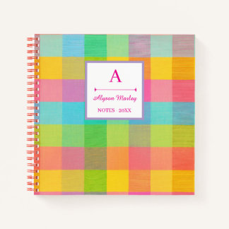 Carnet Pages à motifs - Cocher en couleur Spir personnali
