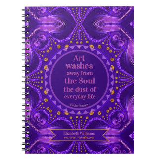 Carnet Pages d'art mandala créatives avec paillettes doré