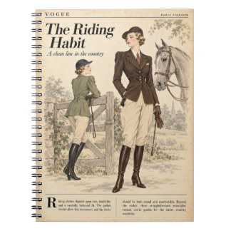 Carnet Pages de magazine de mode vintage, style antique