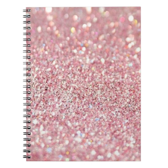 Carnet Paillette rose (Devant)