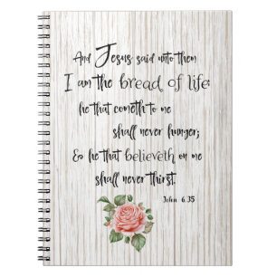 Carnet Pain de vie KJV Bible Verse
