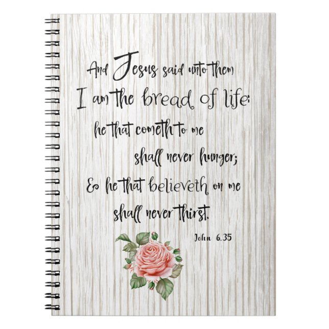 Carnet Pain de vie KJV Bible Verse (Devant)