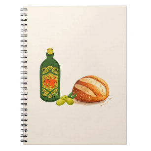 Carnet Pain minimal et huile d'olive