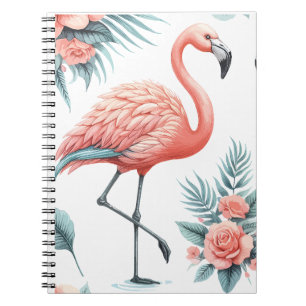 Carnet Paire de flamants tropicaux