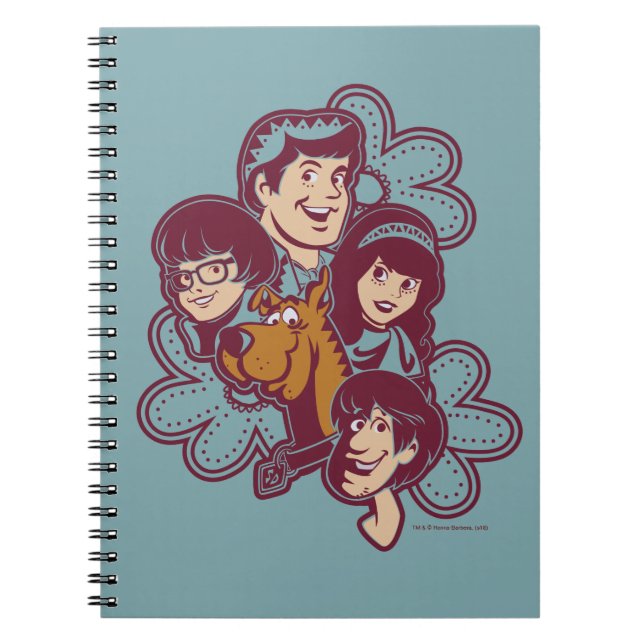 Carnet Paisely Flower Scooby-Doo et le Gang (Devant)