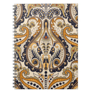 Carnet Paisley Floral : Conception colorée et transparent