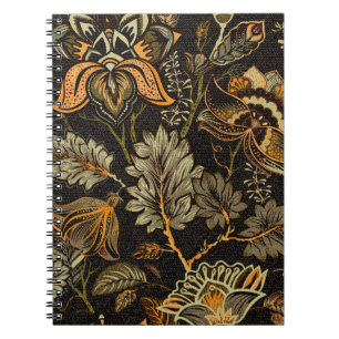 Carnet Paisley floral indien, motif sans couture ethnique