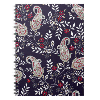 Carnet Paisley indien traditionnel, motif sans soudure.