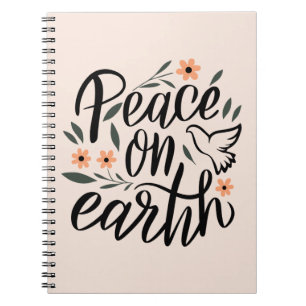 Carnet Paix sur Terre Design Floral