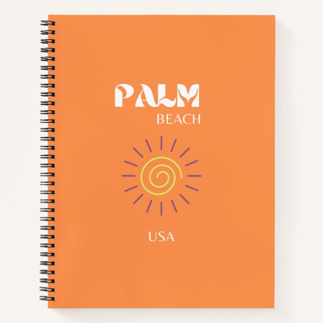 Carnet Palm Beach, Art Voyage, Preppy, Orange (Devant)