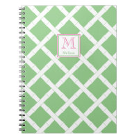 Palm Beach Preppy Vert Et Rose Bamboo Trellis