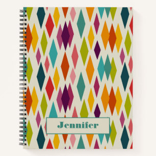 Carnet Palm Springs Diamonds Motif moderne du Moyen-siècl