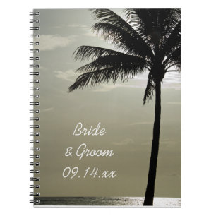 Carnet Palm Tree Silhouette Beach Mariage