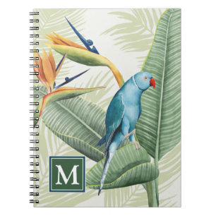Carnet Palmettes du monogramme   avec l'oiseau bleu