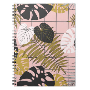 Carnet Palmier tropical feuille motif