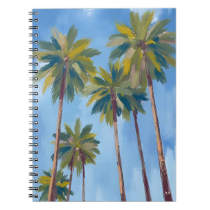 Carnet Palmiers Aquarelle Tropicale Peints