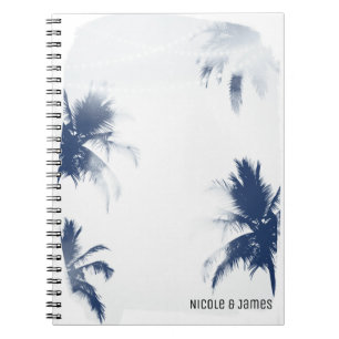 Carnet Palmiers Blanc Chaleur Glamour Chic Moderne Tropic