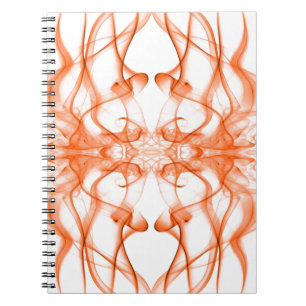 Carnet Panaches de fumée orange sur fond blanc