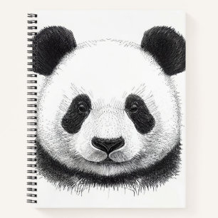 Carnet Panda Bear Wild Nature Animal Illustration Art