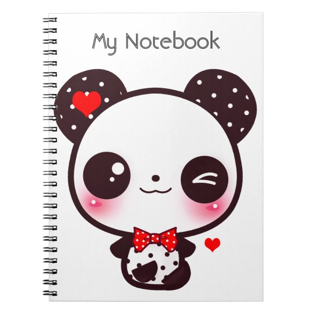 Carnet Panda de Kawaii (Devant)