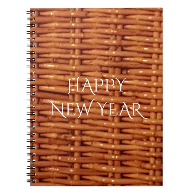 Carnet Panier de pique-nique en osier Brown rustique Styl (Devant)