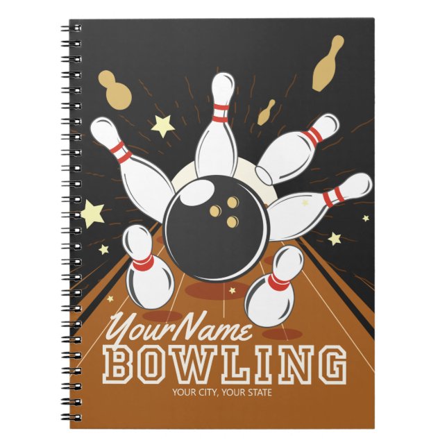Carnet Paniers à balles de Bowler personnalisées (Devant)