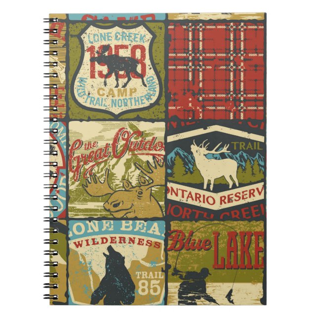 Carnet Panneau d'aventure et symbole patchw des territoir (Devant)